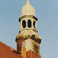Rathausturm mit Brandschäden